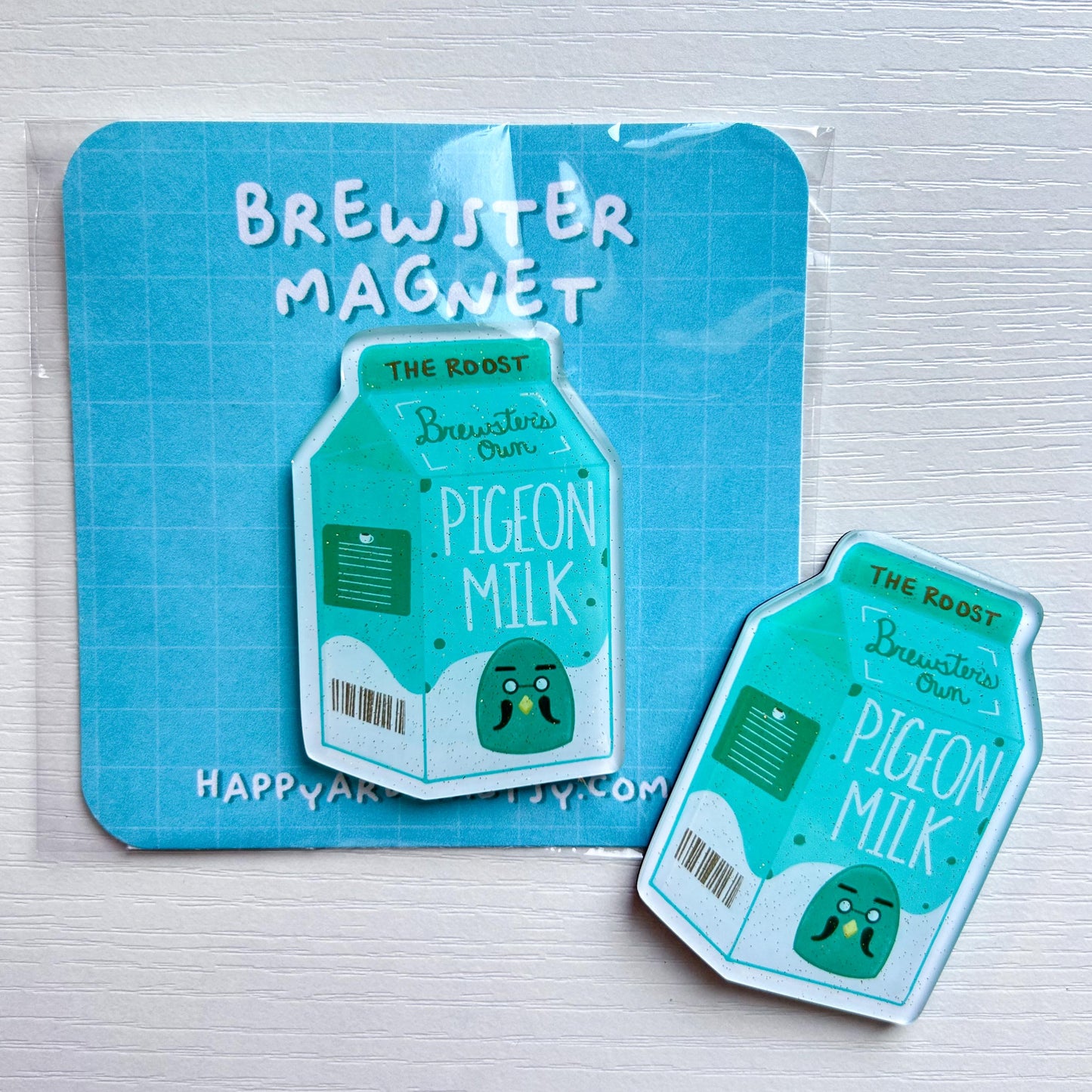 brewster’s pigeon milk magnet