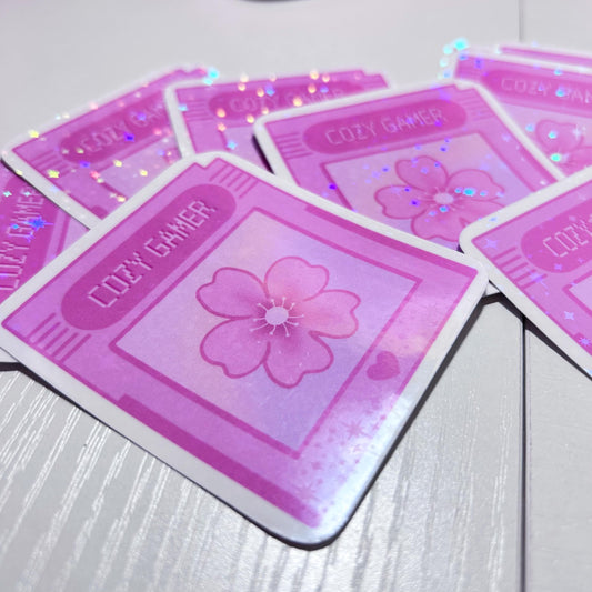 cozy gamer sakura sticker