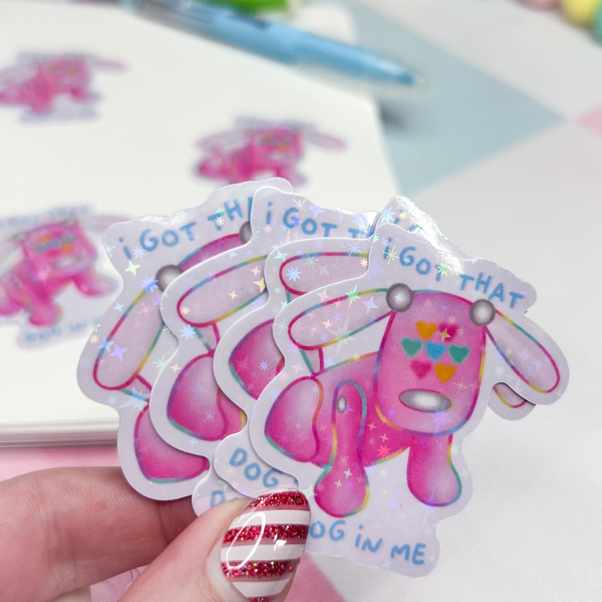 idog “i got that dog in me” sticker