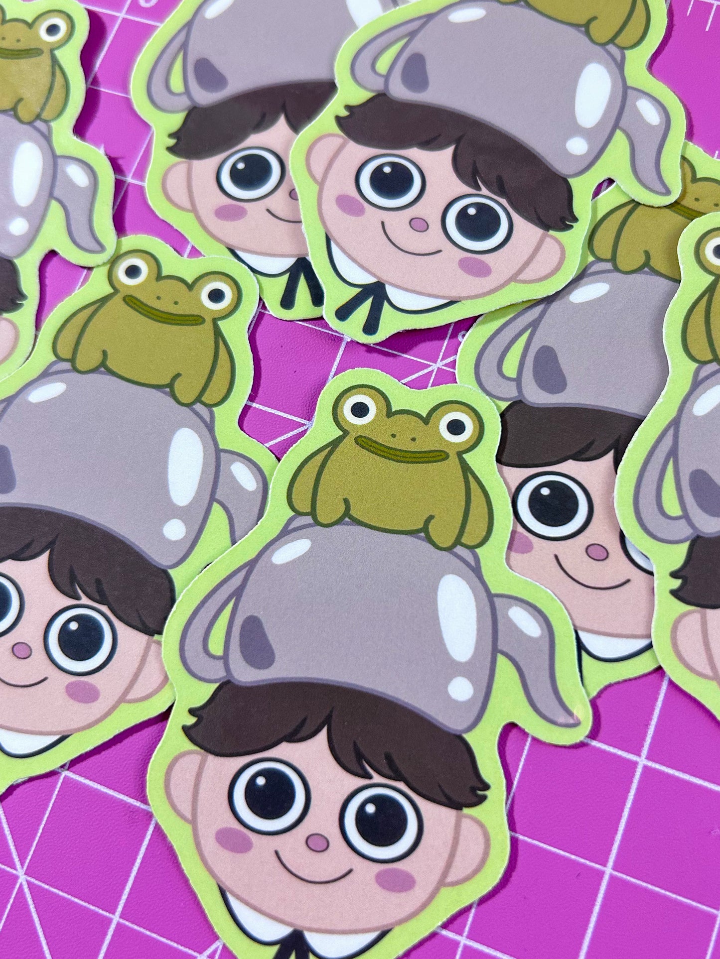 greg and frog sticker