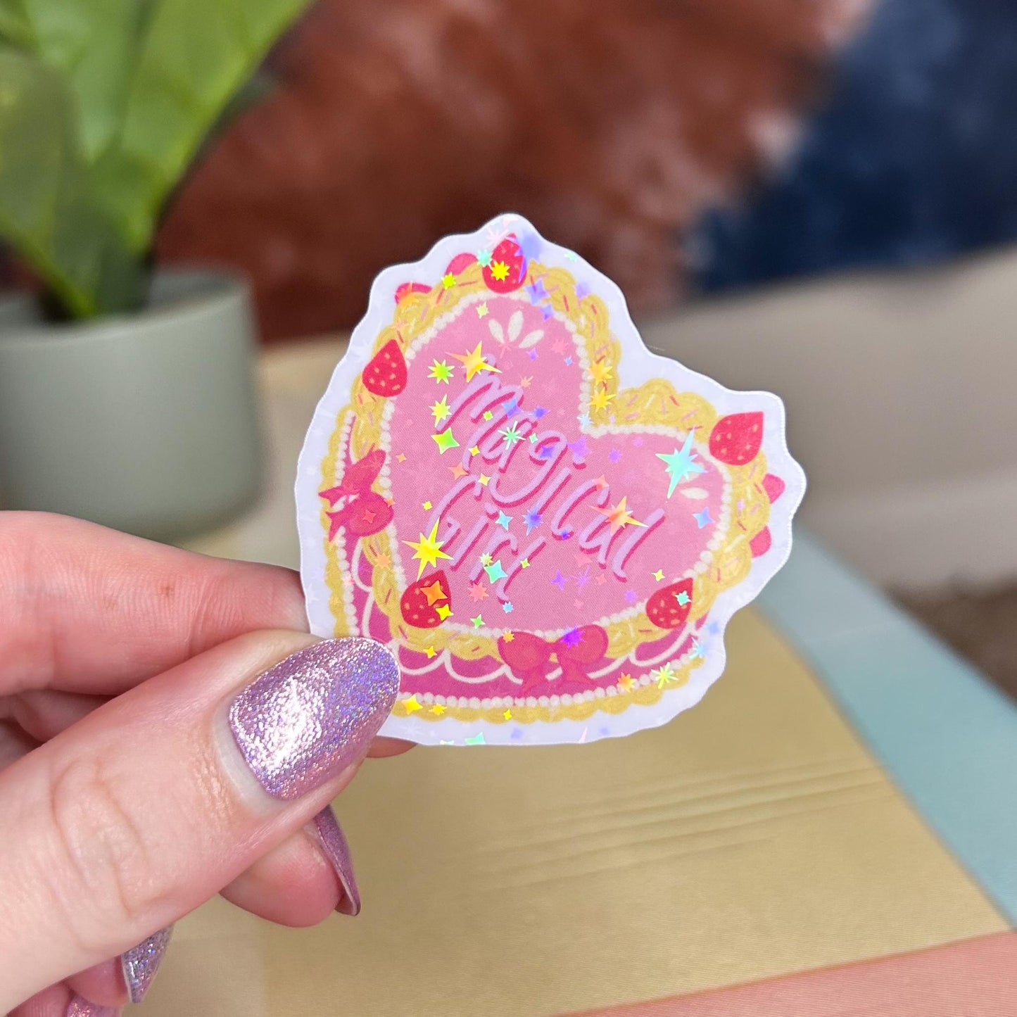 magical girl cake sticker