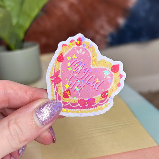 magical girl cake sticker