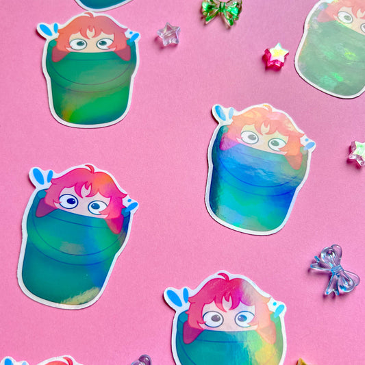 fish girl sticker