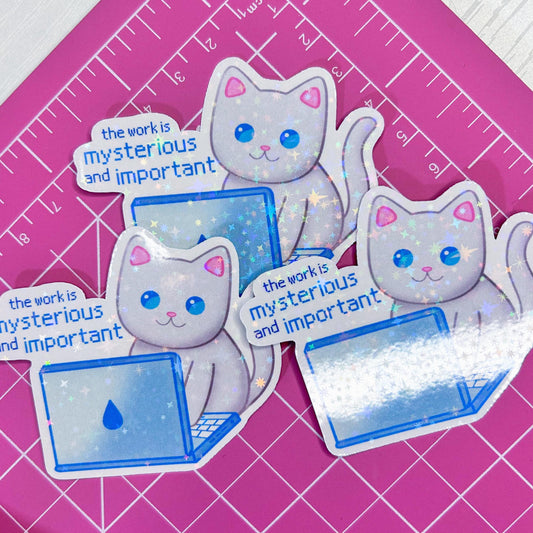 lumon kitty sticker