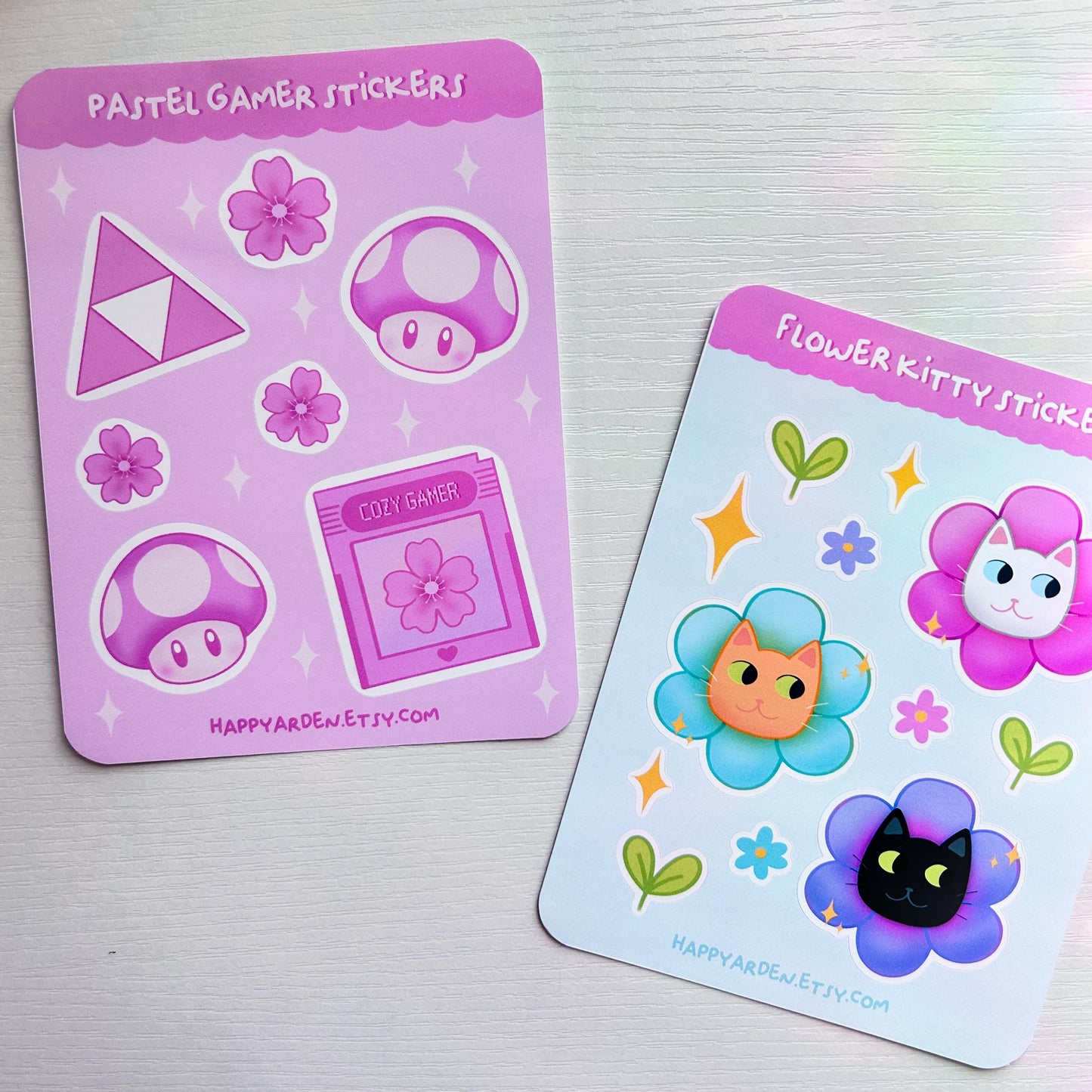 pastel gamer sticker sheet