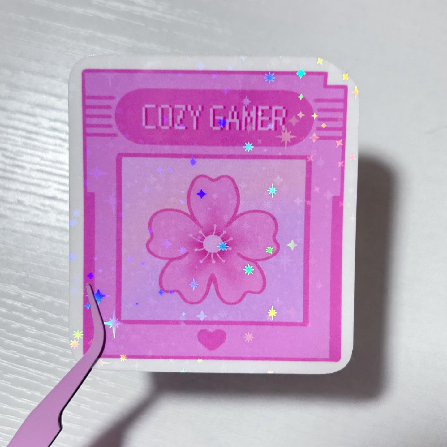 cozy gamer sakura sticker