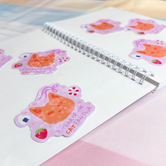 year of the cat fanclub sticker