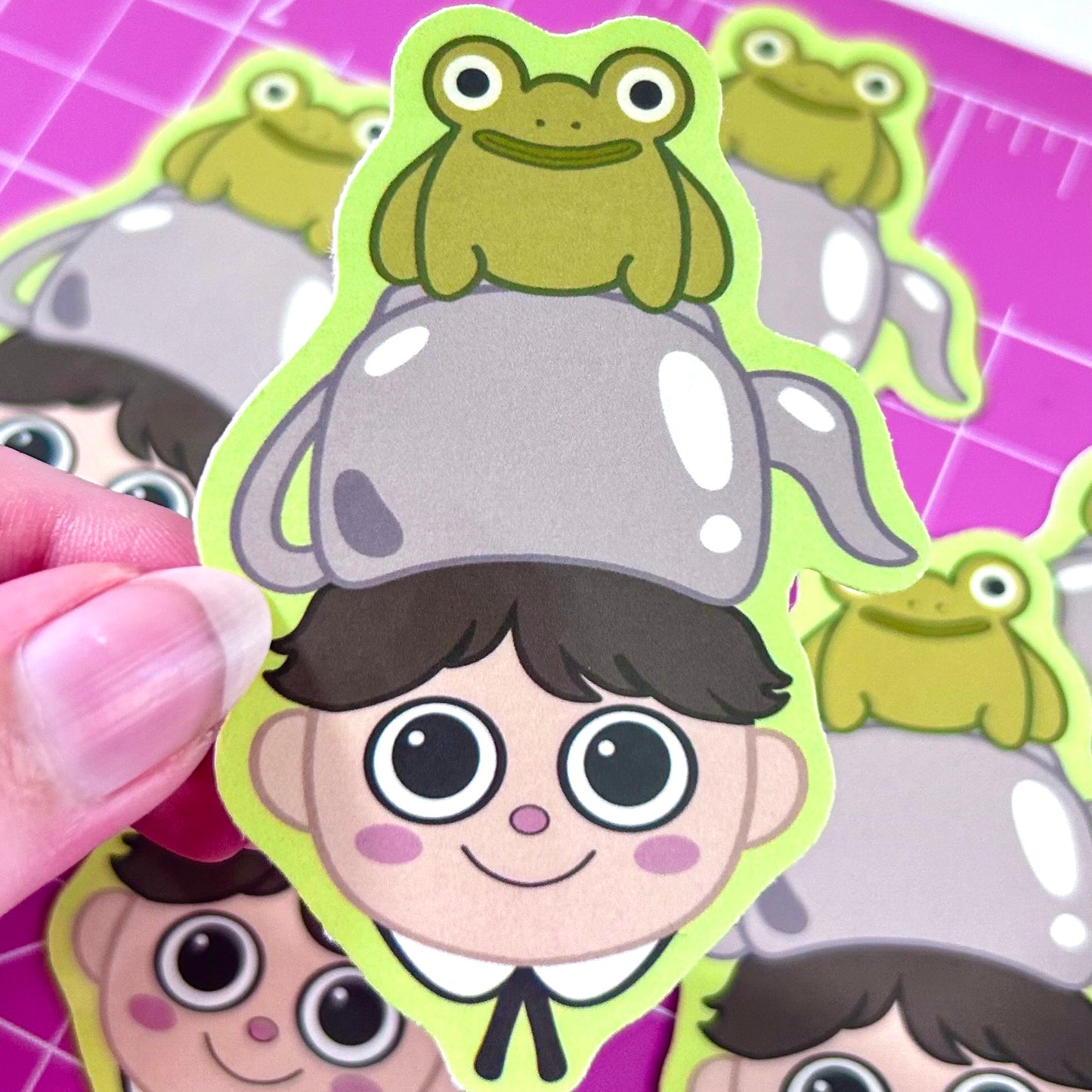 greg and frog sticker
