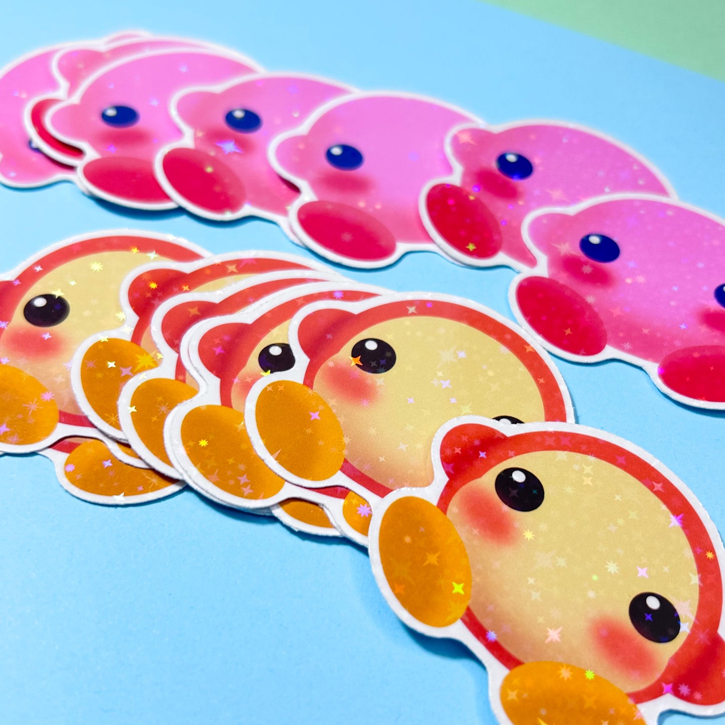 kirby + waddle dee stickers