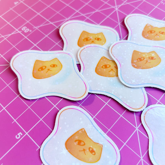 egg cat sticker