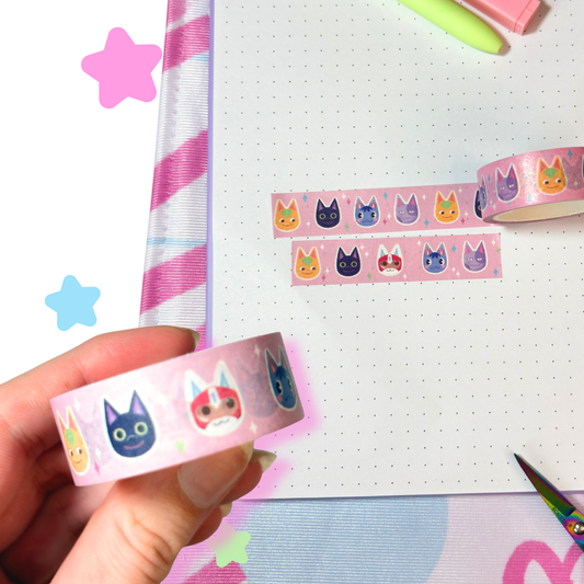 villager cat washi tape