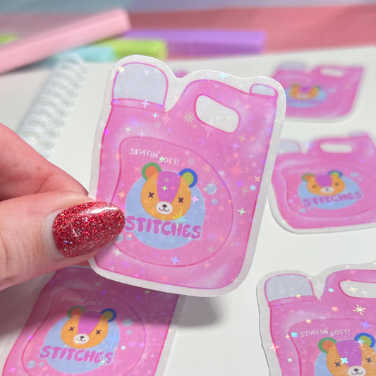 stitches fabric softener sticker
