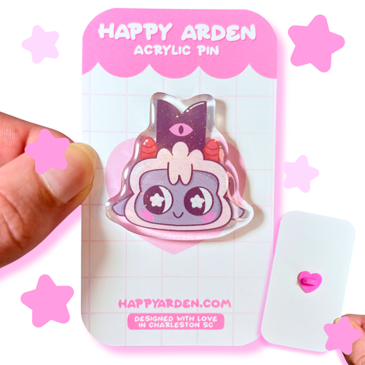cult lamb acrylic pin