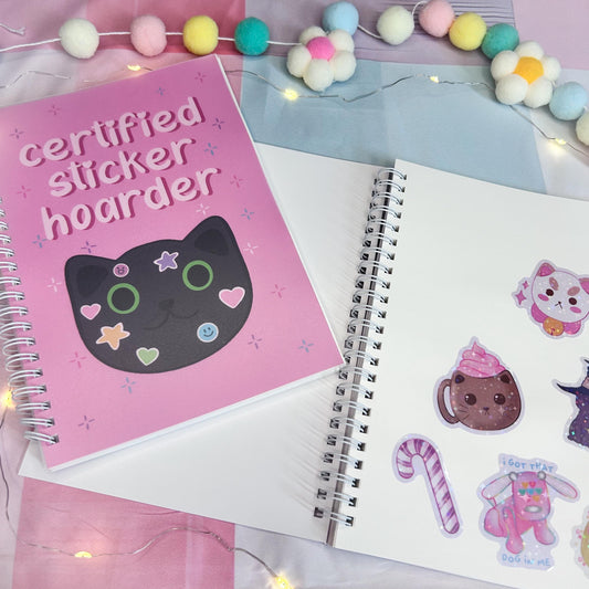 certified sticker hoarder - reusable sticker book