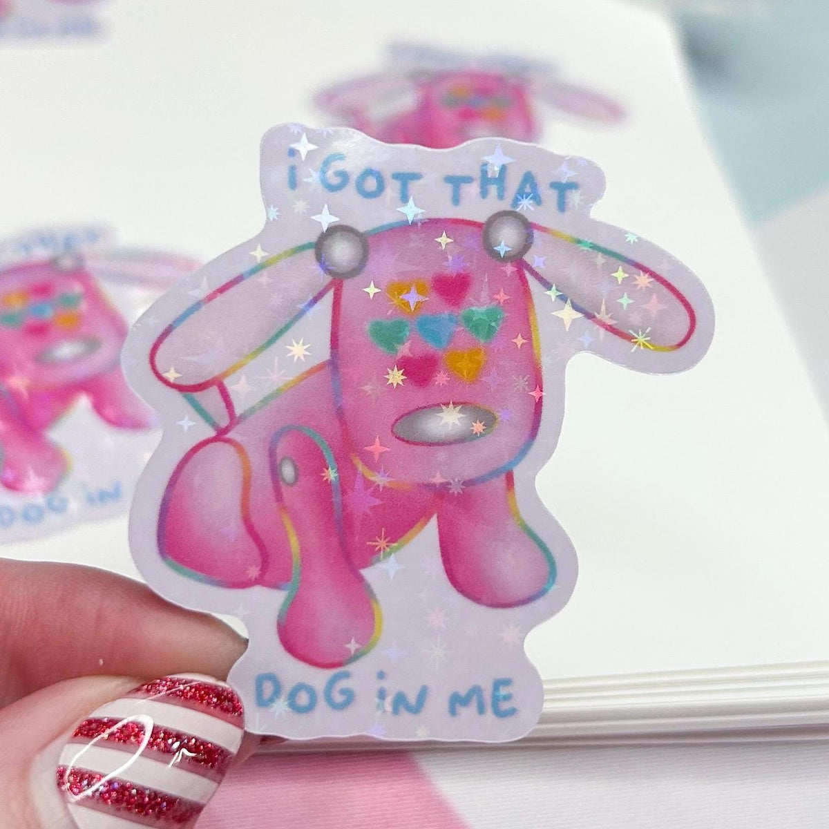 idog “i got that dog in me” sticker