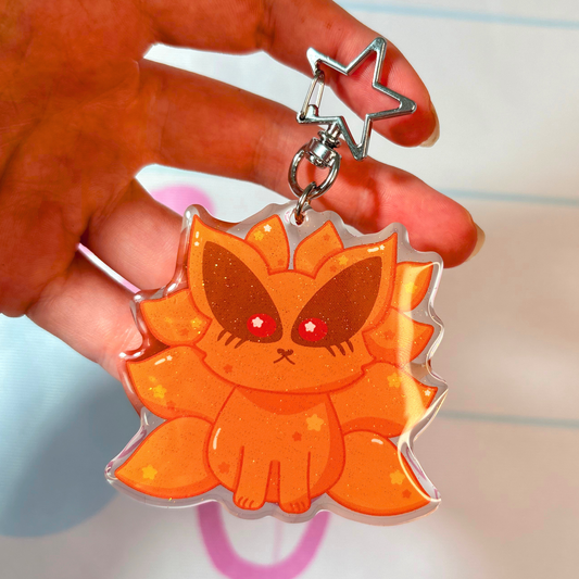 nine tailed fox key charm