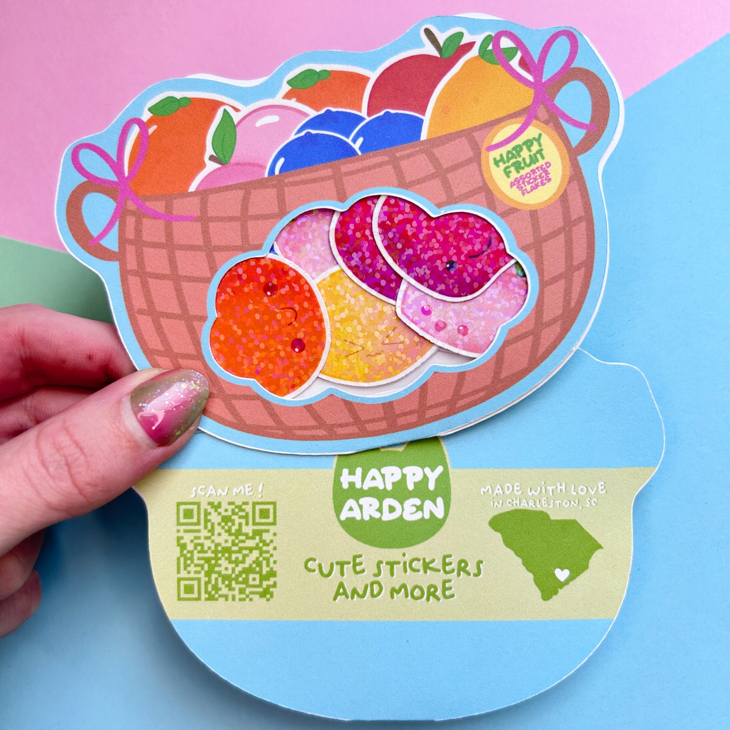 happy fruit sticker flakes