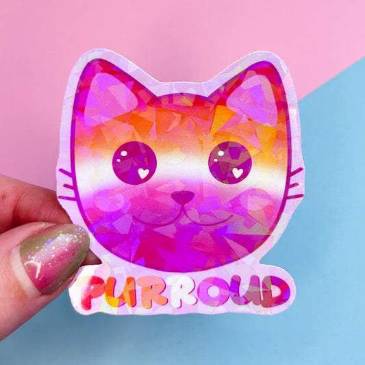 pride kitty "purroud" stickers