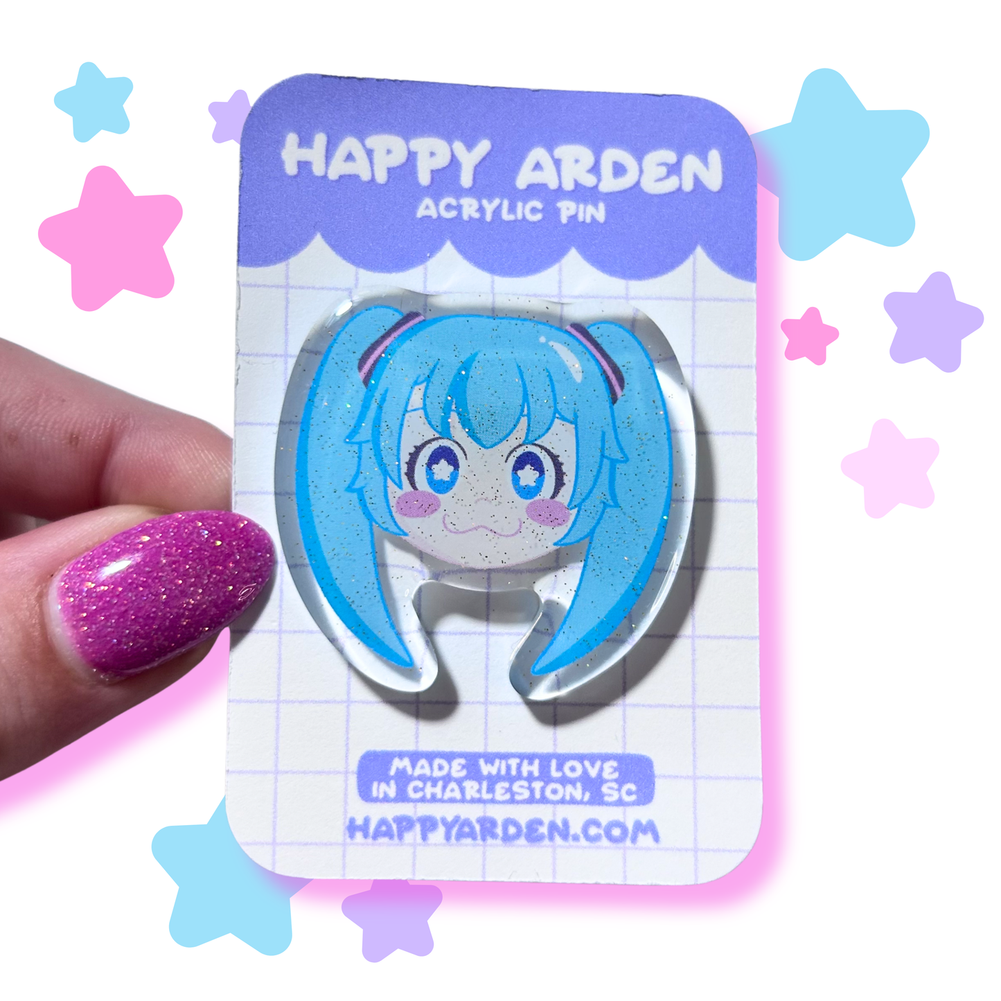 miku acrylic pin