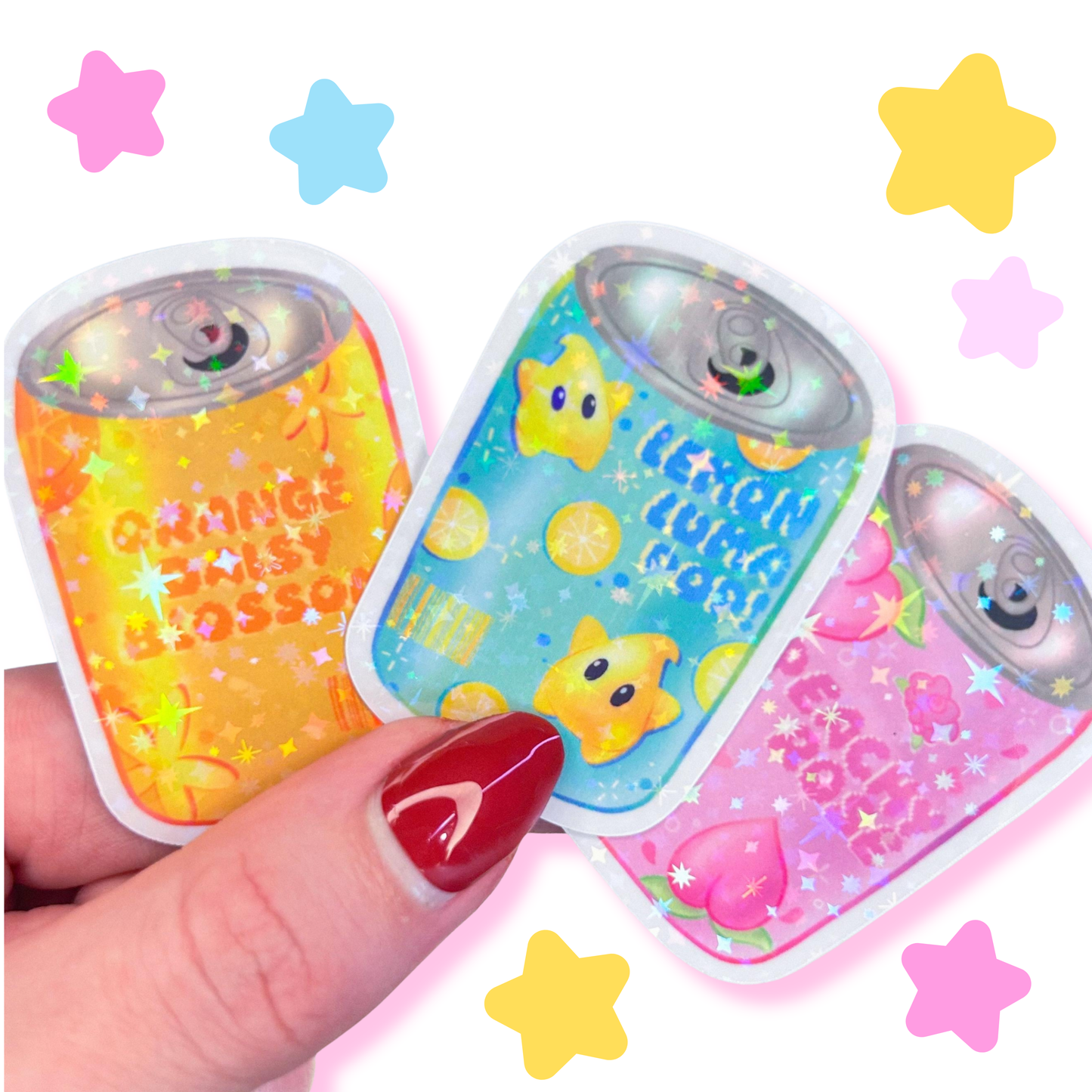 mario princess soda stickers