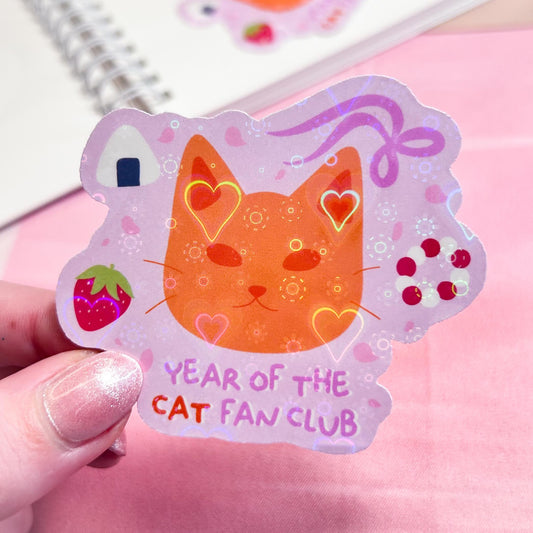 year of the cat fanclub sticker