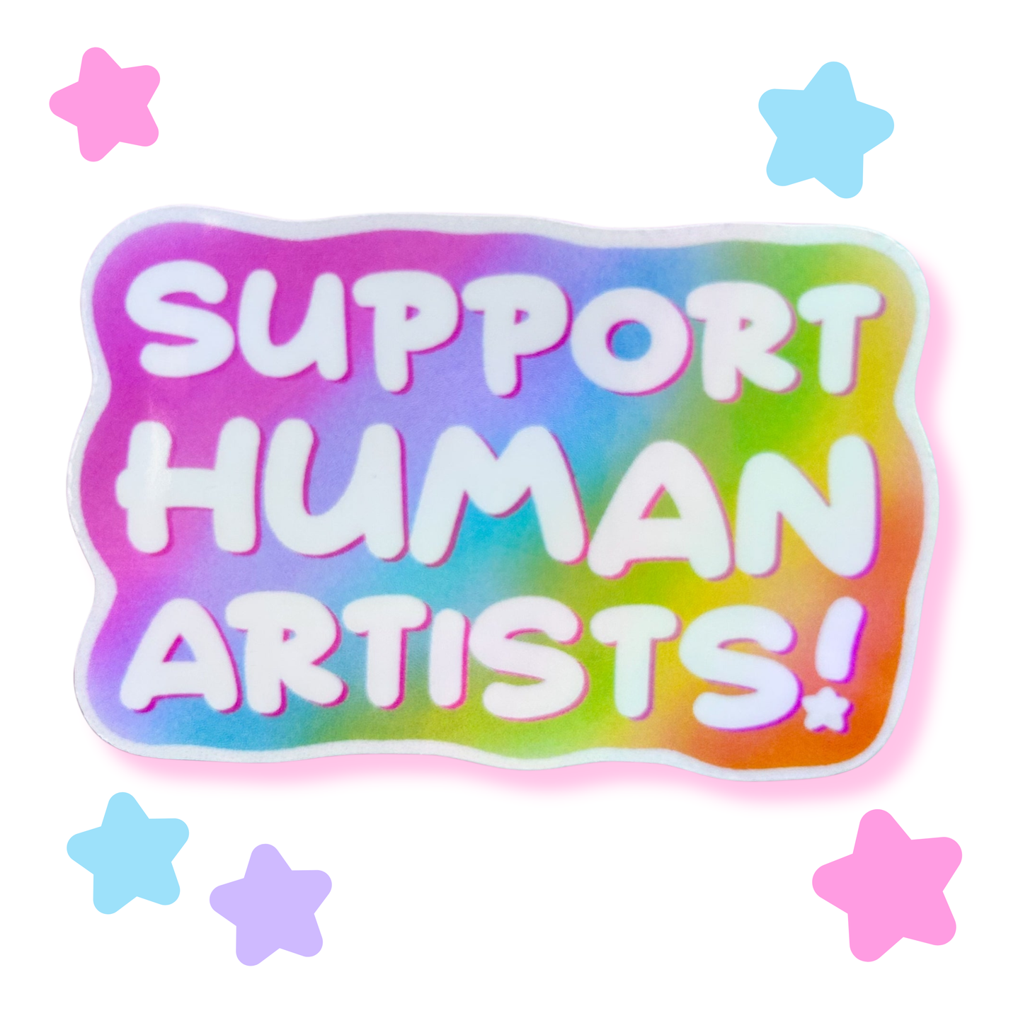support human artists sticker