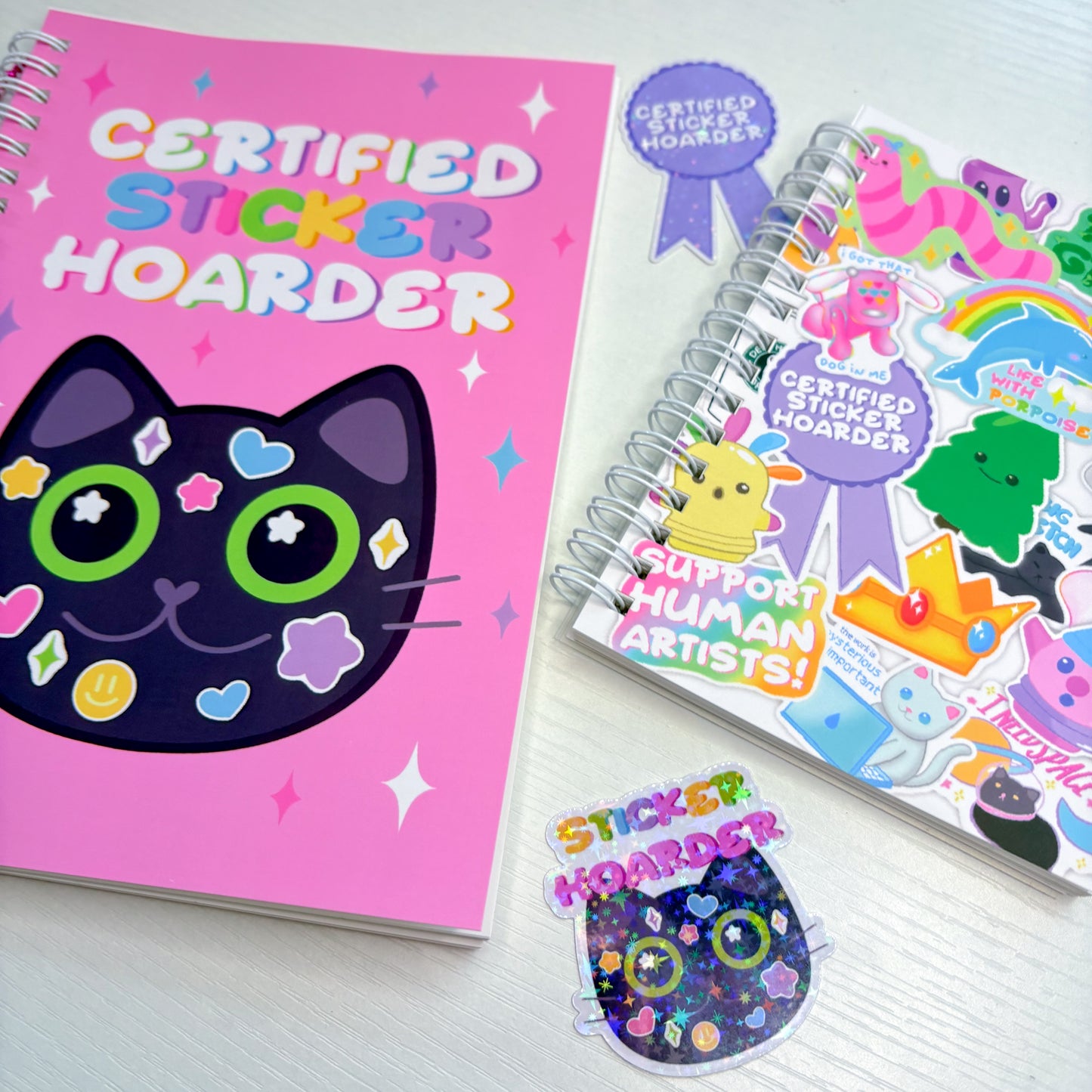 sticker hoarder cat - A5 sticker book