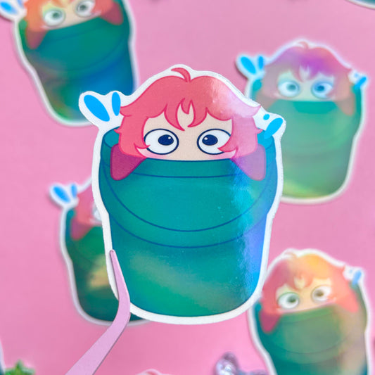 fish girl sticker
