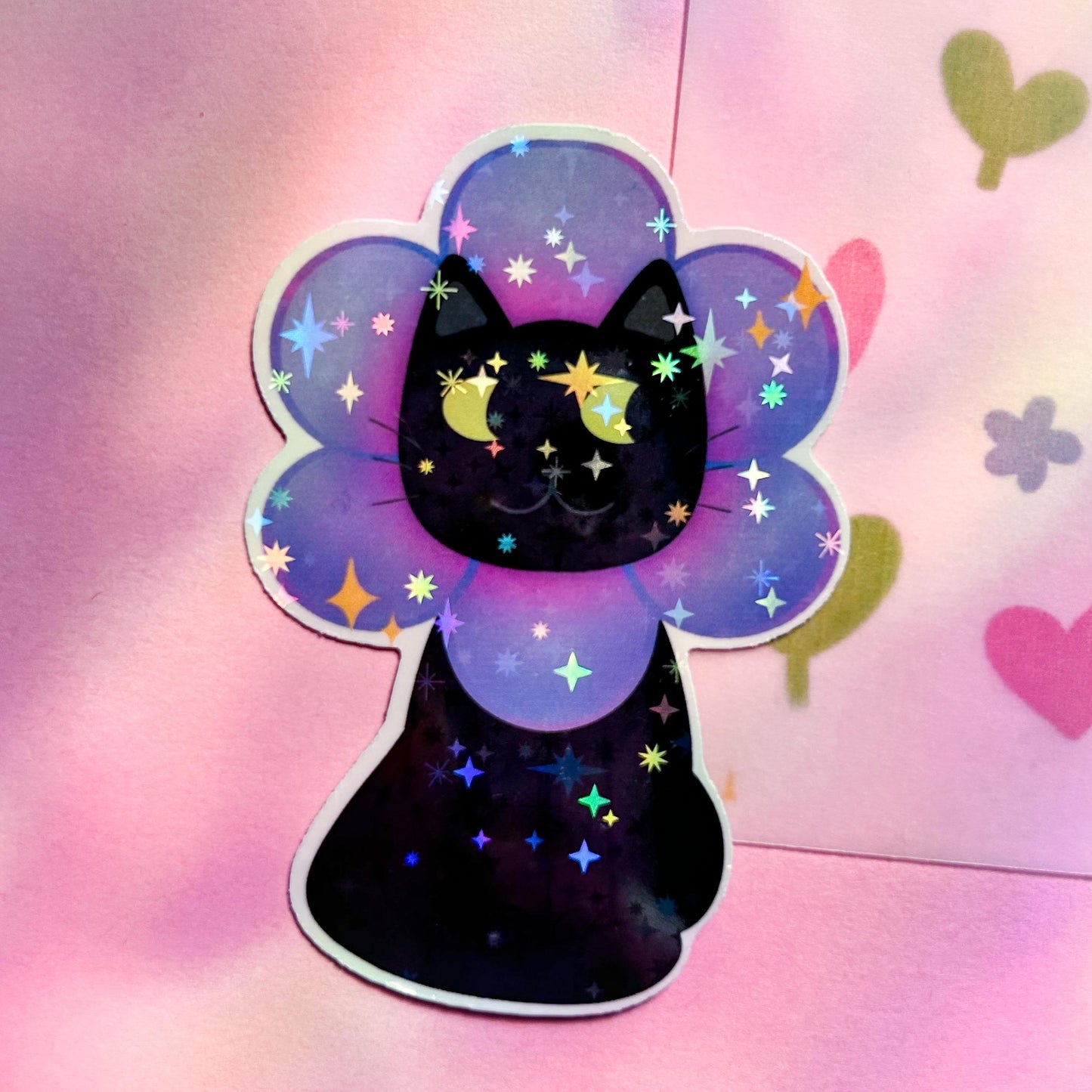 flower kitty sticker bundle