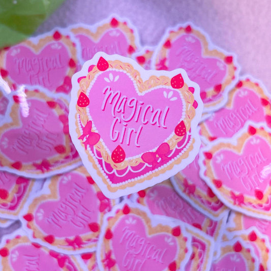magical girl cake sticker