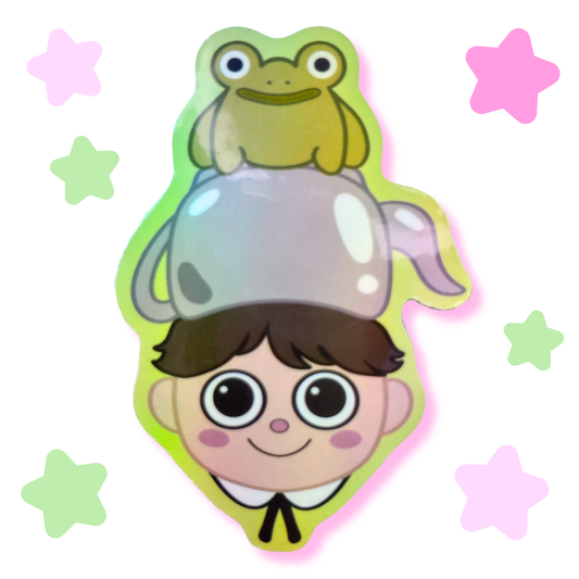 greg and frog sticker