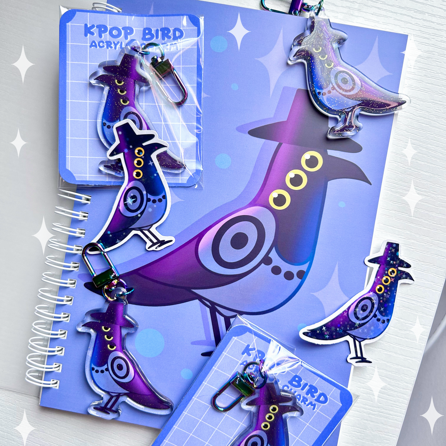 kpop bird - reusable sticker book