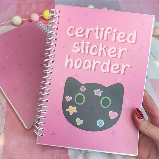 certified sticker hoarder - reusable sticker book