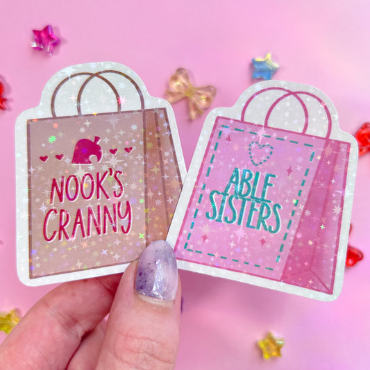 ac shopping bag stickers