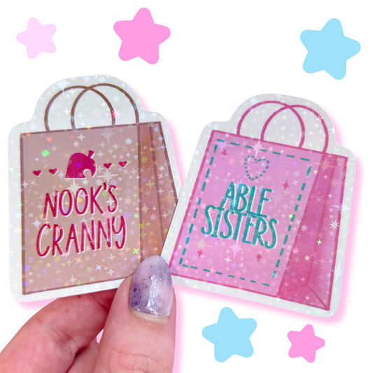 ac shopping bag stickers