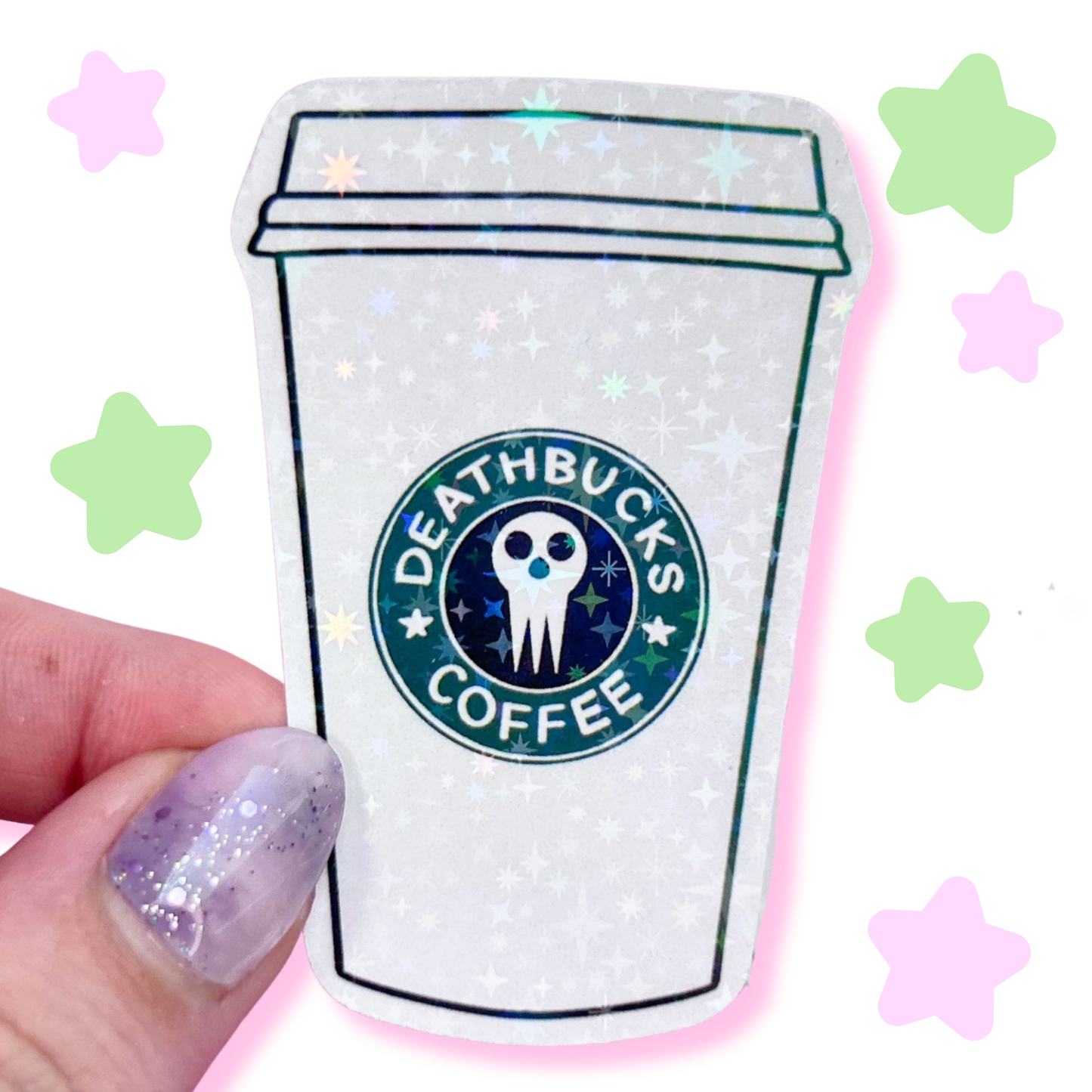 deathbucks coffee cup sticker