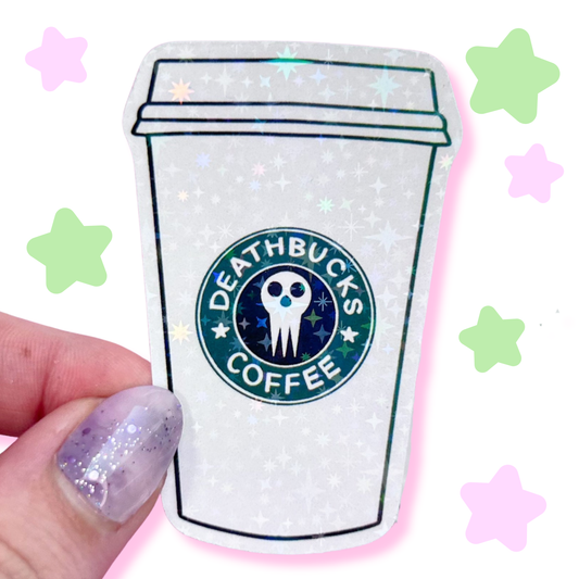 deathbucks coffee cup sticker