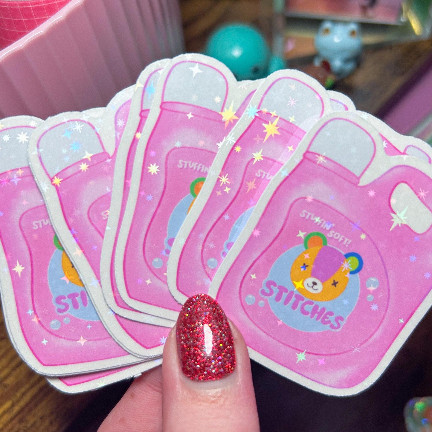 stitches fabric softener sticker