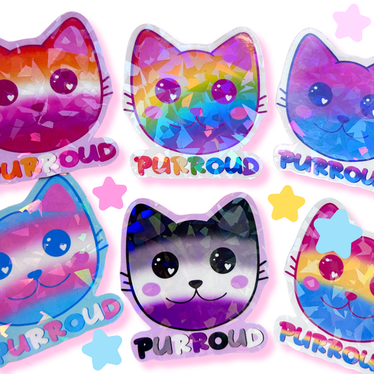 pride kitty "purroud" stickers ♡ LAST CHANCE ♡