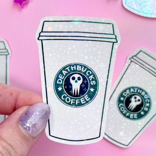 deathbucks coffee cup sticker