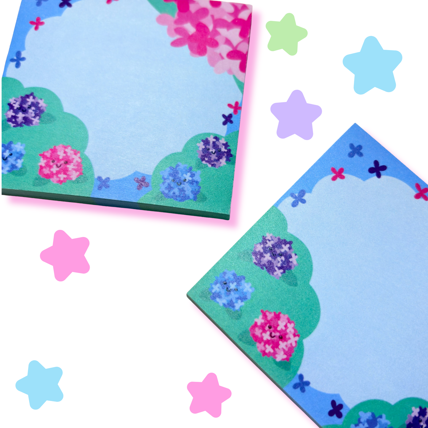hydrangea sticky notes