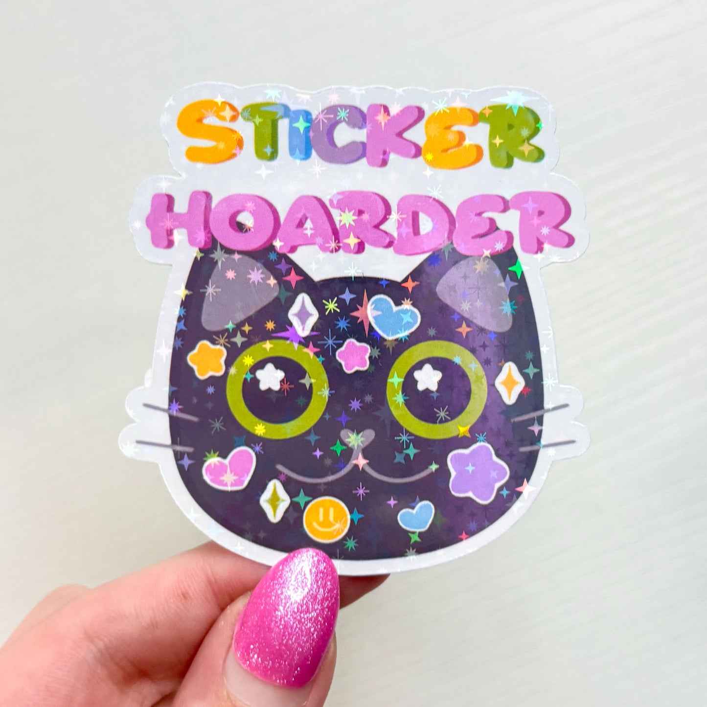 sticker hoarder cat sticker