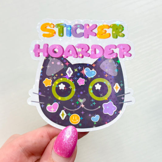 sticker hoarder cat sticker