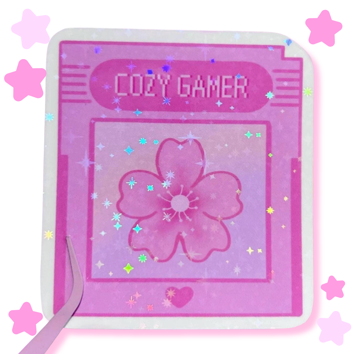 cozy gamer sakura sticker