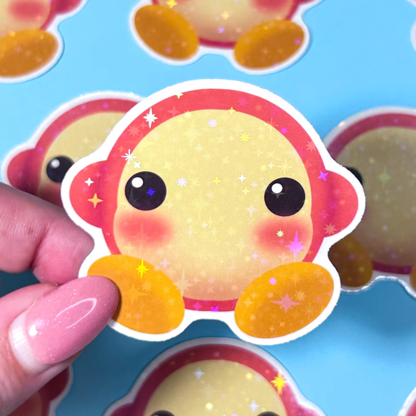 kirby + waddle dee stickers