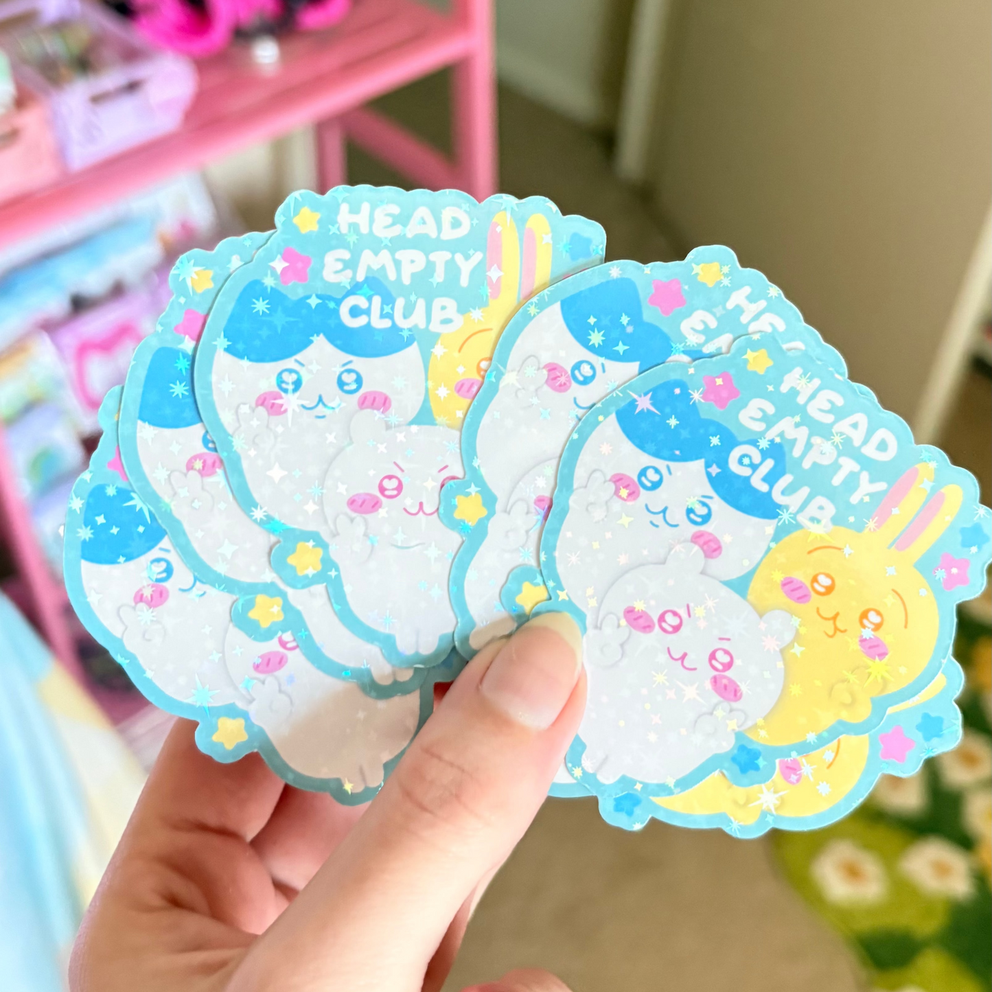 head empty club kawa trio sticker