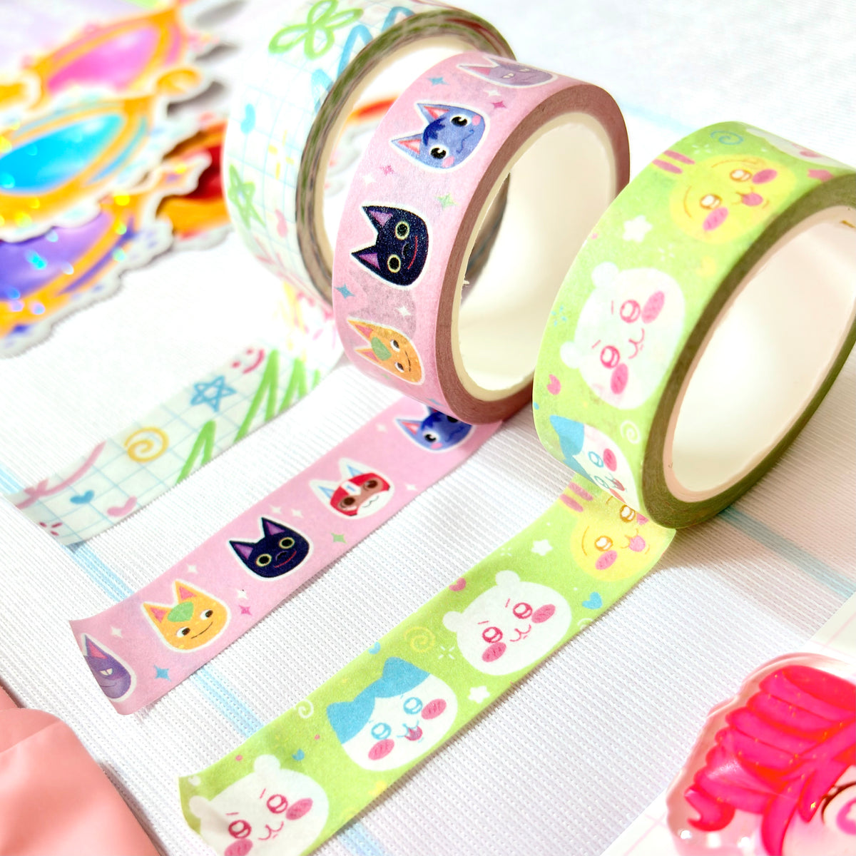 doodle grid washi tape