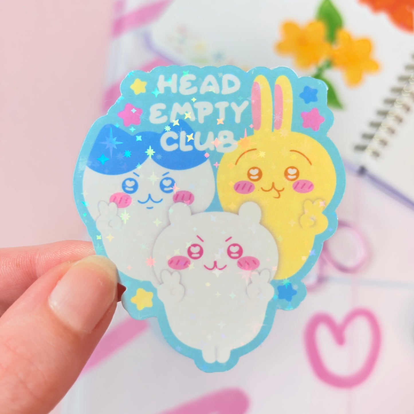 head empty club kawa trio sticker