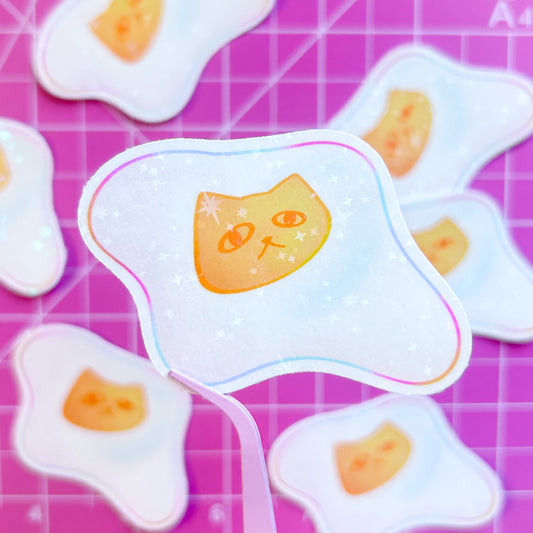 egg cat sticker