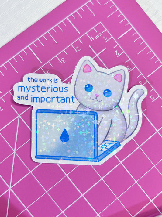lumon kitty sticker